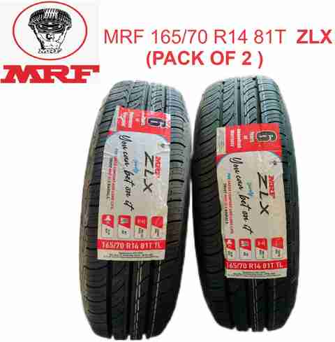 MRF 165/70 R14 81T ZLX ( PACK OF 2 ) LUXURY TYRE 4 Wheeler Tyre Price ...