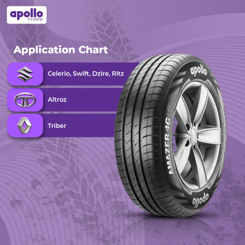 Apollo Amazer 4G Life 165/80 R14 85T Tubeless Car Tyre 4 Wheeler Tyre ...