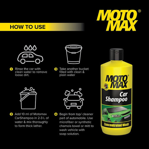 Motomax Car Bike Shampoo Concentrated liquid to Clean Shine Painted  Surface Car Washing Liquid