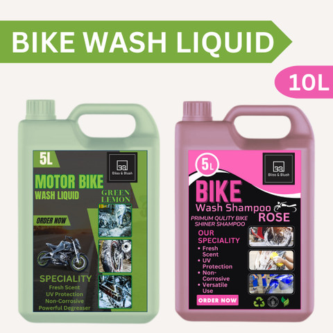 BLISS BLUSH Bike Wash Shampoo 10000ml Bike Washing Shampoo With Produces  Thick Multi Foam Car Washing Liquid