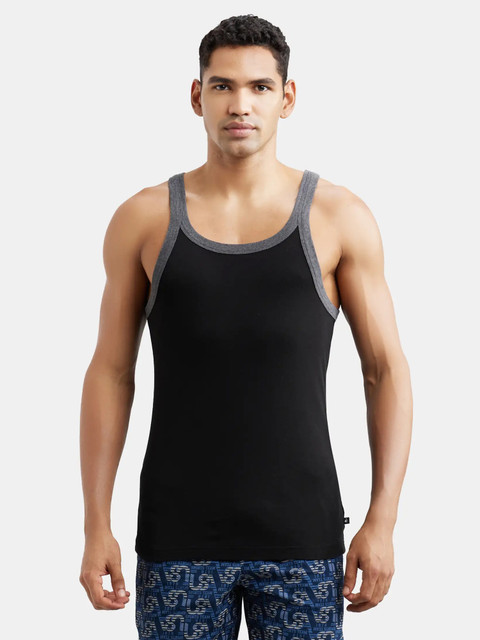 JOCKEY Men Vest Buy Black Charcoal Melange JOCKEY Men Vest