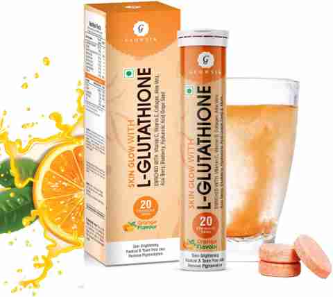 G GLOWSIK Glutathione Skin Glow 20 Effervescent Tablet Healthy Glowing skin  with collagen Price in India