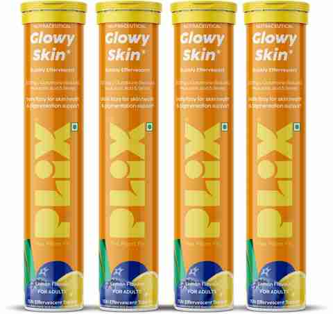 plix glutathione supplement 500mg The Plant Fix Plix Glowy Skin Effervescent With 500mg L-Glutathione &  Vitamin C | Lemon Price in India
