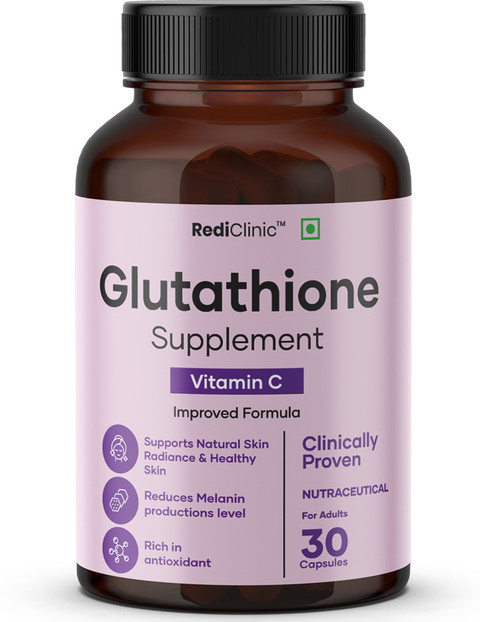 RediClinic Glutathione Tablets For Skin Whitening | Antioxidants for Clear, Glowing Skin Price in India - Buy RediClinic Glutathione Tablets For Skin Whitening