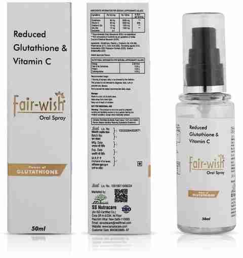 glutathione oral spray for skin whitening FAIR WISH With Vitamin C (Oral Spray) & brightening. Price in India Gluteq® Glutathione Intra-Oral Spray -