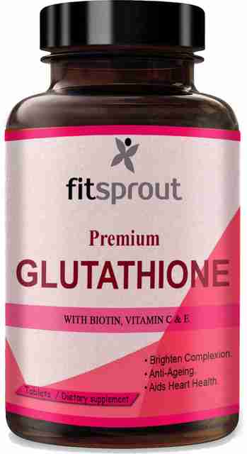 Fitsprout L Glutathione Skin Lightening with Vitamin E & C Tablets (D155)  Price in India