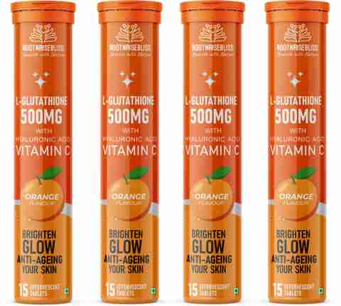glutathione with vitamin c orange flavour ROOTNRISEBLISS L-Glutathione Tablets with Vitamin C – Orange Flavour Price  in India