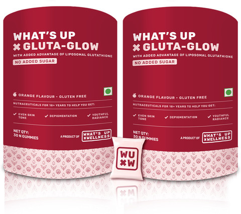 What's Up Wellness Gluta-Glow Gummies | Brighten Skin, Reduce Dark Spots |  For Men & Women | Price in India - Buy What's Up Wellness Gluta-Glow  Gummies
