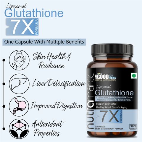 NUTRAMARCK Liposomal Glutathione 7X Capsules | Advanced Skin Brightening &  Detox Formula Price in India - Buy NUTRAMARCK Liposomal Glutathione 7X  Capsules | Advanced Skin Brightening & Detox Formula online at Flipkart.com
