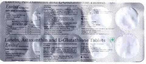 lutein astaxanthin and l glutathione tablets envisa Tablet (10 Tab) Price in India Lutein with Zeaxanthin, 20 mg,