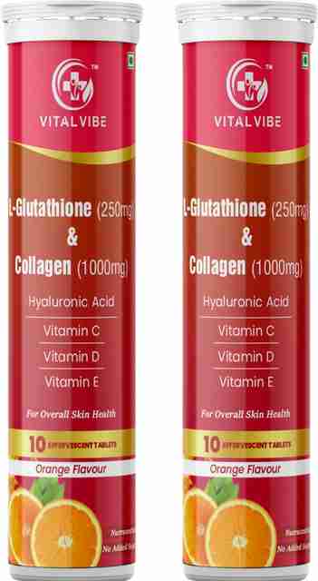 vital glutathione VITAL VIBE Collagen 1000mg with Glutathione Tablets | Skin Brightening,  Anti-Aging Price in India - Buy VITAL VIBE Collagen 1000mg with Glutathione  Tablets