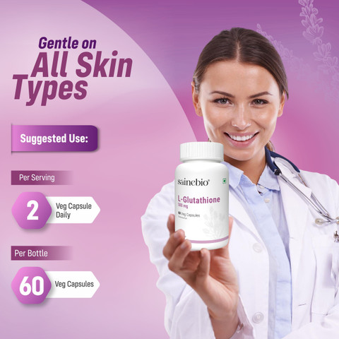 l-glutathione 500 mg uses sainebio with Vitamin C, E, Hyaluronic Acid, ALA Price in India Beauty Bag - MY moisturizing sunscreen Pack Size:6 Pack (Refill)