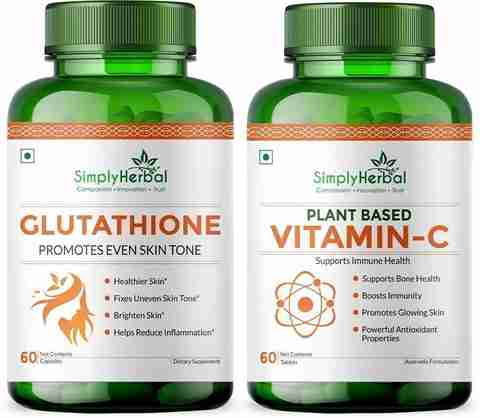 simply herbal glutathione L 60 Veg Capsules Free Shipping World Wide Glutathione 60 Capsules with Cream