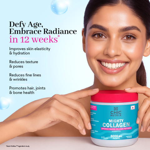 Chicnutrix Marine Collagen - 8g Japanese Collagen Powder, Anti