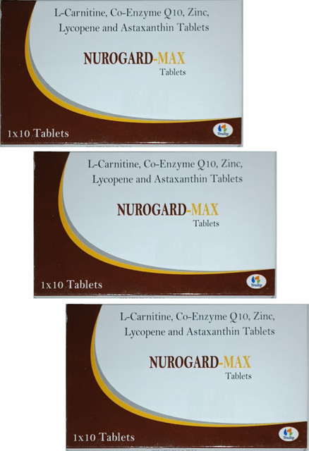 Trulip Pharma Nurogard Max CoEnzyme Q10, Zinc, Levocarnitine, Lycopene and  Astaxanthin Price in India