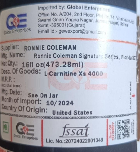 RONNIE COLEMAN Signature Series L Carnitine 4000 Liquid Apple Bomb Price in  India - Buy RONNIE COLEMAN Signature Series L Carnitine 4000 Liquid Apple  Bomb online at Flipkart.com