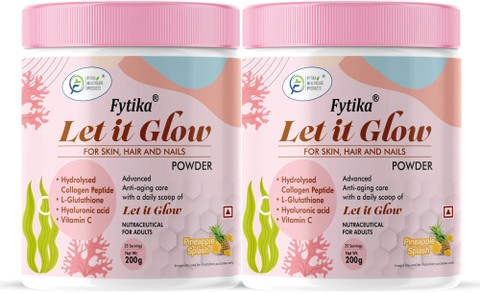 FYTIKA HEALTHCARE PRODUCTS Let It Glow Collagen for skin, hair and nails  For men & women (Pineapple flavor) Price in India