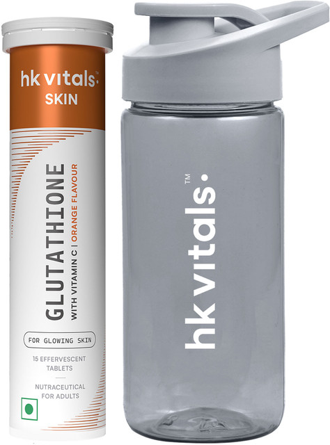 hk vitals Glutathione Effervescent, Orange + Sipper | L-Glutathione with Vitamin C, E Price in India - Buy hk vitals Glutathione Effervescent, Orange + Sipper