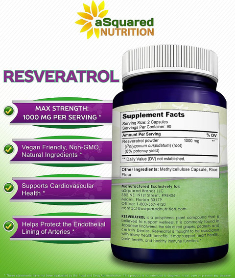 aSquared Nutrition Resveratrol -1000 Mg Max Strength (180 Capsules) Price  in India - Buy aSquared Nutrition Resveratrol -1000 Mg Max Strength (180  Capsules) online at Flipkart.com