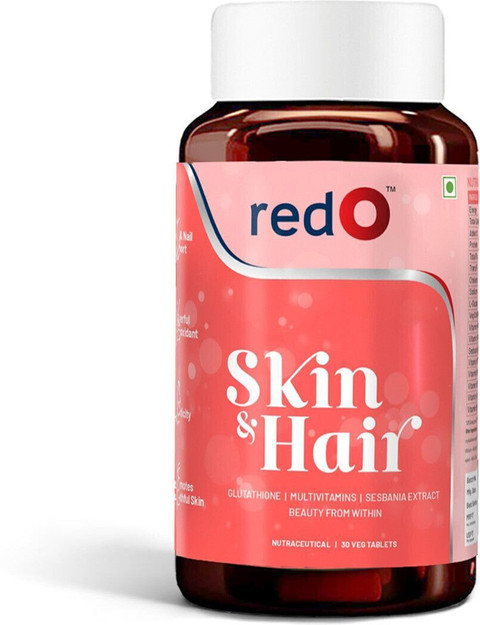 redo Skin & Hair Supplement with L-Glutathione, Veg Collagen Peptides Pack  of 1 Price in India