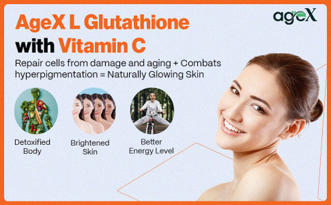 AGE-X AgeX L-Glutathione 500mg + Vitamin C Tablets Price in India
