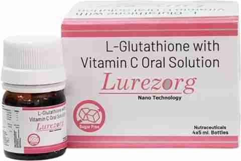 glutathione nano shots LUREZORG L-Glutathione & Vitamin C for glowing & lightening skin 4x5 ml Price in India Qty:2 vials bpc 157 human clinical SKIN CONCERN_Fine Lines & Wrinkles