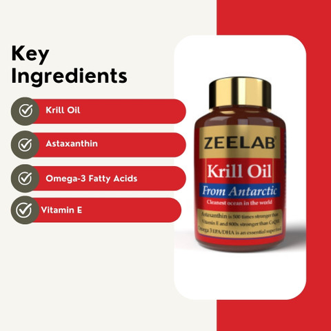 zeelab Krill Oil Capsules Best Supplement for Muscle Recovery