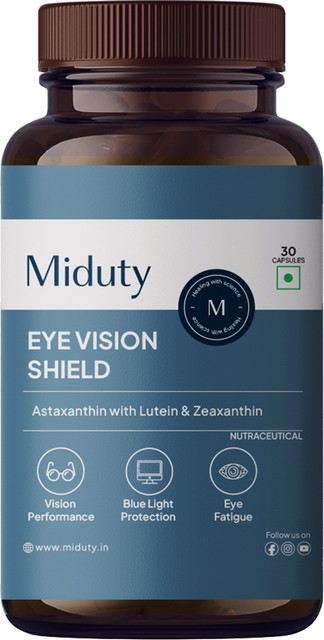 Miduty Eye Vision Shield - Lutemax - Astaxanthin - Blue Light Protection -  Eye Care Price in India - Buy Miduty Eye Vision Shield - Lutemax -  Astaxanthin - Blue Light Protection - Eye Care online at Flipkart.com
