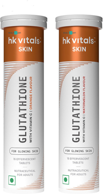 HEALTHKART HK Vitals Glutathione Skin Glow Effervescent Tablets with  Vitamin C & E Price in India
