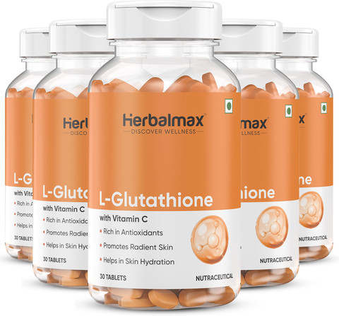 Herbal max L-Glutathione with Vitamin C, Rich in Antioxidants | Promotes  Radiant Skin Price in India - Buy Herbal max L-Glutathione with Vitamin C,  Rich in Antioxidants