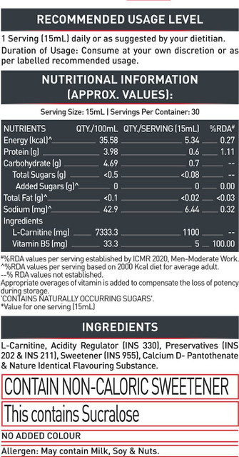 gel corporal con l carnitina para que sirve MUSCLEBLAZE Liquid L-Carnitine 1100 mg, Helps Convert Fat into Energy Price  in India