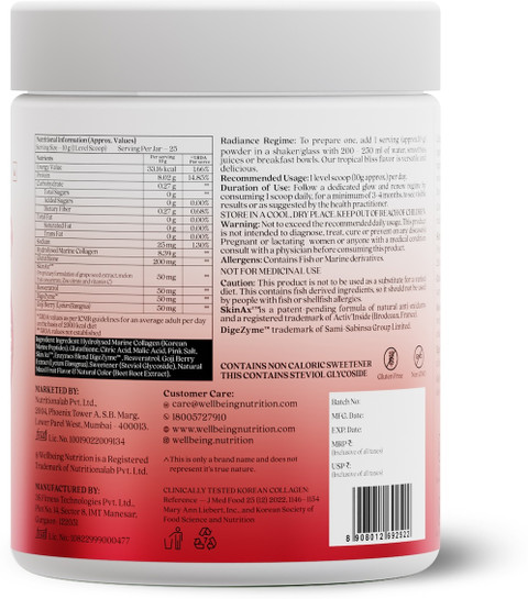 wellbeing nutrition glow collagen with glutathione WELLBEING NUTRITION Glow Collagen with Glutathione Marine Powder main image 0