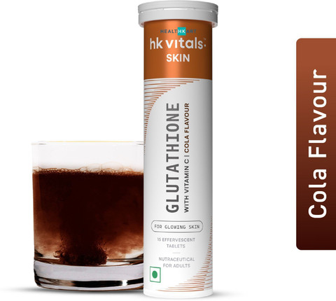 HEALTHKART hk vitals Glutathione Skin Glow Effervescent Tablets with  Vitamin C & E, Cola Price in India