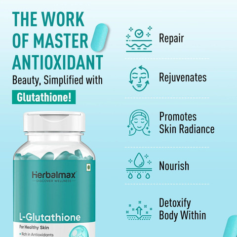 Herbal max L-Glutathione Tablet For Glowing Skin & Reduce Pigmentation For  Men & Women Price in India - Buy Herbal max L-Glutathione Tablet For  Glowing Skin & Reduce Pigmentation For Men &