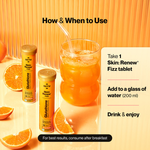 SETU Skin Renew Glutathione 500mg Tablets with Vitamin C | Orange Flavour  Price in India - Buy SETU Skin Renew Glutathione 500mg Tablets with Vitamin  C