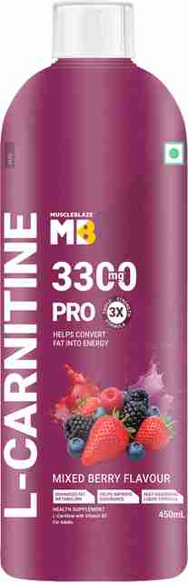 muscleblaze l carnitine Liquid L-Carnitine PRO, 3300mg L- Carnitine, Triple Strength Formula,Mixed Berry Price in India Size:10.5 ipamorelin or cjc 1295 bajar de peso