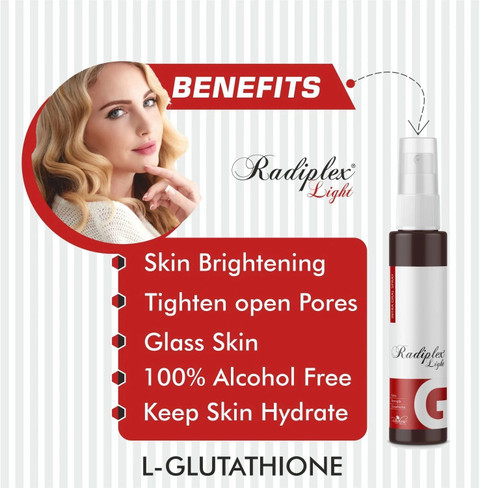 Radiplex Light L-Glutathione Vitamin C Sublingual Spray | Highest  Absorption For Skin Glow Price in India - Buy Radiplex Light L-Glutathione  Vitamin C Sublingual Spray | Highest Absorption For Skin Glow online
