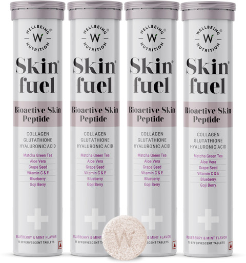 skin fuel glutathione Wellbeing Nutrition Skin Fuel | Marine Collagen, L-Glutathione, Hyaluronic  Acid