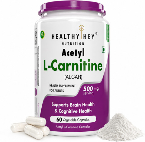 alcar acetyl l carnitine weight loss HealthyHey Nutrition Acetyl L-Carnitine (ALCAR) - Veg Capsules Price in  India - Buy HealthyHey Nutrition Acetyl L-Carnitine (ALCAR)