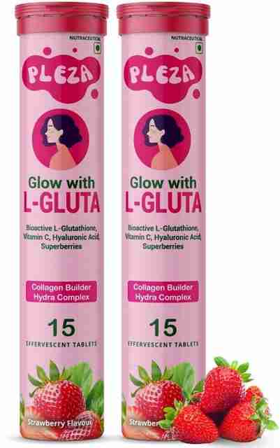 glutathione after 1 month PLEZA Strawberry Flavour Glutathione Tablets | Skin Glow | 1 Month -  Beginner Pack Price in India - Buy PLEZA Strawberry Flavour Glutathione  Tablets | Skin Glow | 1 Month