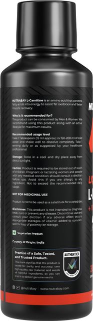 Nutrabay Pro Liquid L-Carnitine + Vitamin B5, Flavor - Orange Price in  India - Buy Nutrabay Pro Liquid L-Carnitine + Vitamin B5, Flavor - Orange  online at Flipkart.com