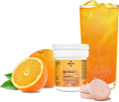 SETU Skin Renew Glutathione 500mg Tablets with Vitamin C | Orange Flavour  Price in India - Buy SETU Skin Renew Glutathione 500mg Tablets with Vitamin  C