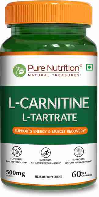 Pure Nutrition L-Carnitine 500mg | Weight Management & Energy Booster Price  in India - Buy Pure Nutrition L-Carnitine 500mg | Weight Management & Energy  Booster online at Flipkart.com
