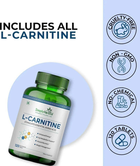 Simply Herbal L- Carnitine Tablet 500mg - (Amino Acid for Muscle, Brain &  Heart) Price in India - Buy Simply Herbal L- Carnitine Tablet 500mg -  (Amino Acid for Muscle, Brain &