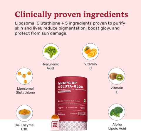 beauty up glutathione What's Wellness Gluta-Glow Gummies | Brighten Skin, Reduce Dark Spots | For Men & Women | Price in India - Buy What's Up Wellness Gluta-Glow Gummies GHK-Cu + Collagen Wrapping Full/Deposit:Full Skin and Beauty