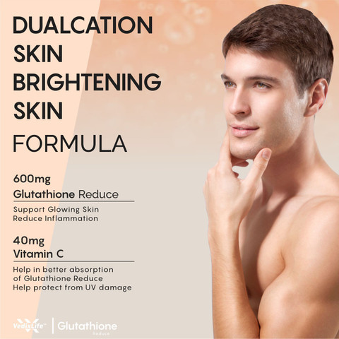 VedixLife Glutathione 600mg, Vitamin C Effervescent Tablets for Glowing &  Radiance Skin Price in India