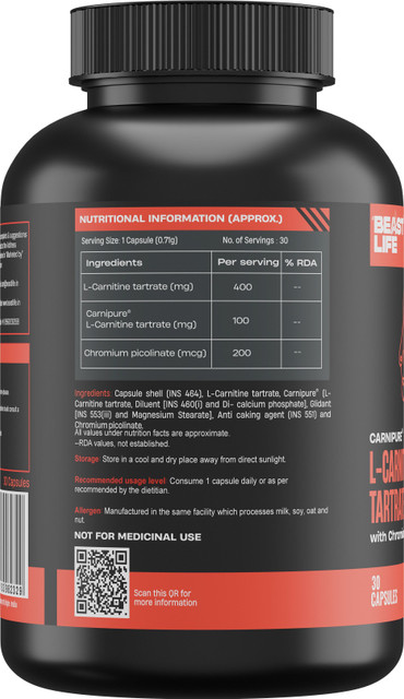 beast l carnitine BeastLife L-Carnitine L-Tartrate 500mg - Fat Metabolism, Energy & Endurance Support Price in India - Buy BeastLife L-Carnitine L-Tartrate 500mg can you put l Salicylic Acid Face Wash 30 ml:30 ml