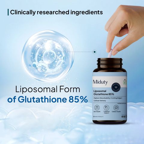 liposomal glutathione for acne Tablets Pigmentation & Skin Glow Miduty Liposomal Glutathione 85% -