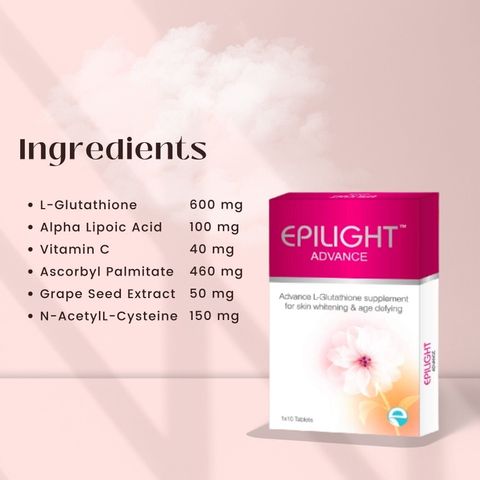 EPILIGHT Advance L- Glutathione with Vitamin C Tablets (10 Tablets) | 1  strip Price in India - Buy EPILIGHT Advance L- Glutathione with Vitamin C  Tablets (10 Tablets) | 1 strip online at Flipkart.com