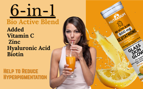 NUTRASIUM Glutathione 600 mg with Vitamin C & Hyaluronic acid For Skin  Brightening & Glow Price in India